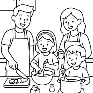 Desenho de família para colorir 32