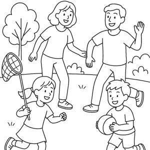 Desenho de família para colorir 35