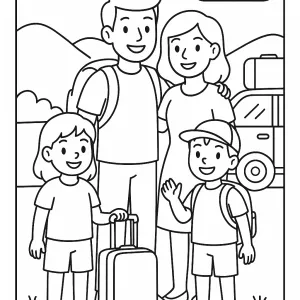 Desenho de família para colorir 36