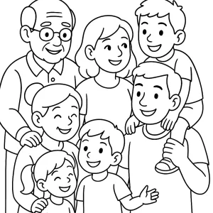 Desenho de família para colorir 39