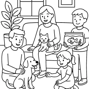 Desenho de família para colorir 40