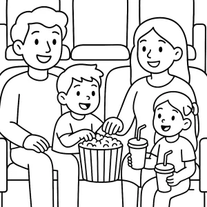 Desenho de família para colorir 41