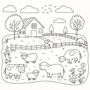 Desenho da quinta para colorir 32
