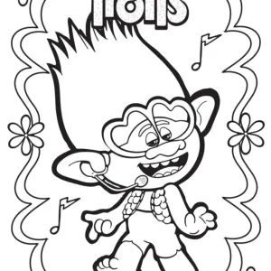 Desenho dos Trolls para colorir 4