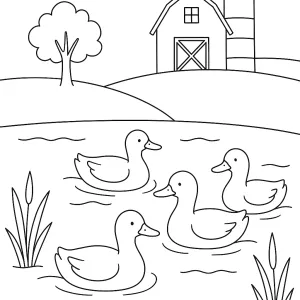 Desenho da quinta para colorir 44