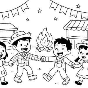 Desenho de Festa Junina para colorir 49