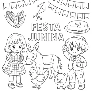 Desenho de Festa Junina para colorir 52