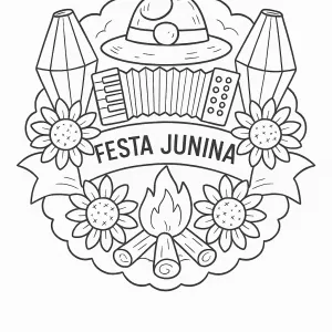 Desenho de Festa Junina para colorir 53