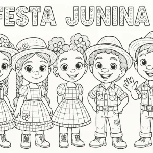 Desenho de Festa Junina para colorir 54