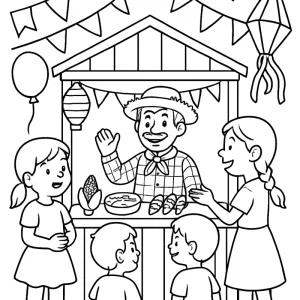 Desenho de Festa Junina para colorir 57