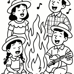 Desenho de Festa Junina para colorir 58