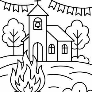Desenho de Festa Junina para colorir 59
