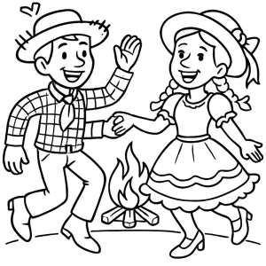 Desenho de Festa Junina para colorir 64