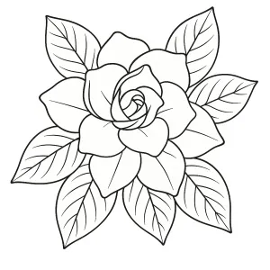 Desenho de flores para pintar 56