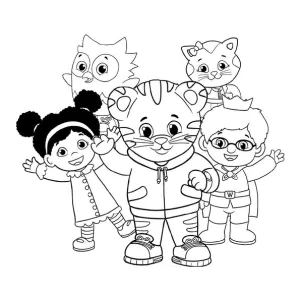 Desenho do Daniel Tigre para colorir 1