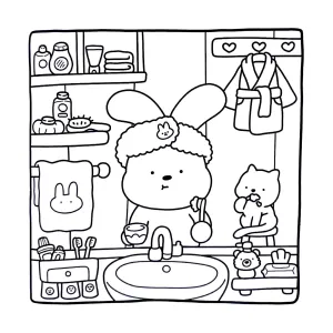 Desenho Cozy Friends para colorir 9