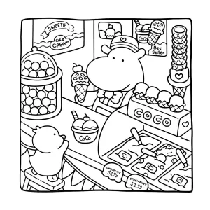 Desenho Cozy Friends para colorir 13