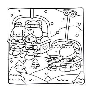 Desenho Cozy Friends para colorir 14