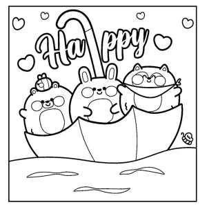 Desenho Cozy Friends para colorir 19