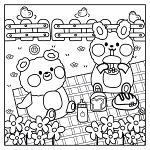 Desenho Cozy Friends para colorir 26