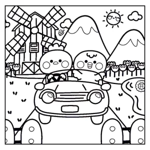 Desenho Cozy Friends para colorir 28