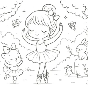 Desenho de bailarina para colorir 18