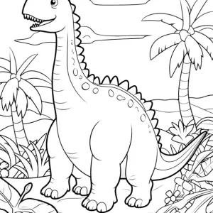 Desenho de dinossauro para colorir 36