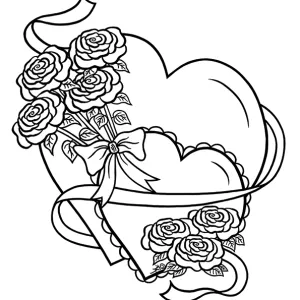 Desenho de coração para colorir 58