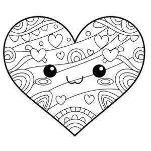 Desenho de coração para colorir 62