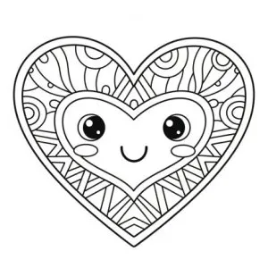 Desenho de coração para colorir 63
