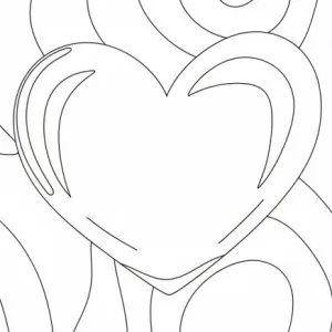 Desenho de coração para colorir 64