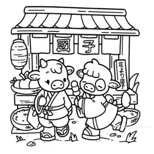 Desenho Cozy Friends para colorir 31