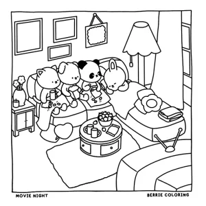 Desenho Cozy Friends para colorir 45