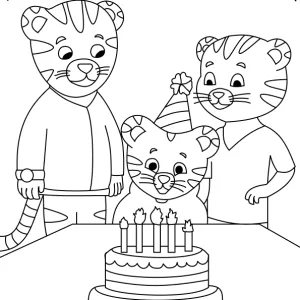 Desenho do Daniel Tigre para colorir 3
