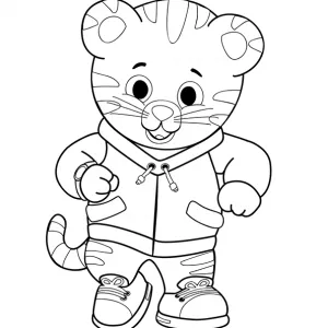 Desenho do Daniel Tigre para colorir 5