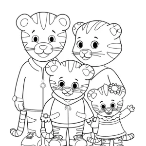 Desenho do Daniel Tigre para colorir 6