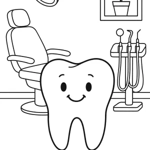 Desenho de dentista para colorir 6