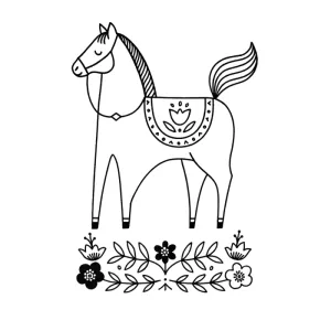 Desenho de cavalo para colorir 48