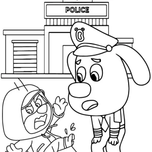 Detetive Labrador para Colorir | Super Colorir