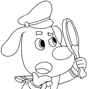 Desenho do Detetive Labrador para colorir 7