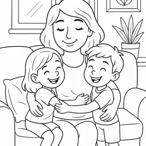 Desenho do Dia da Mãe para colorir 32