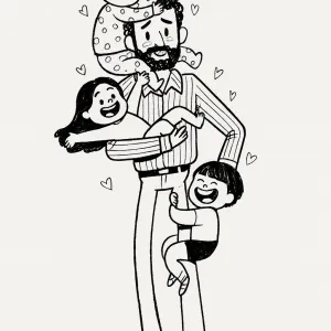 Desenho do Dia do Pai para colorir 25