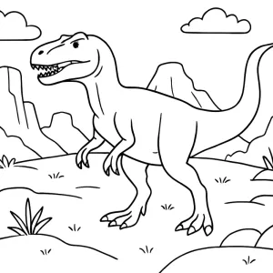 Desenho de dinossauro para colorir 44