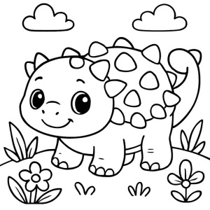 Desenho de dinossauro para colorir 50