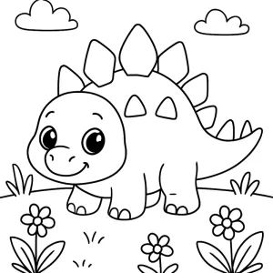 Desenho de dinossauro para colorir 56