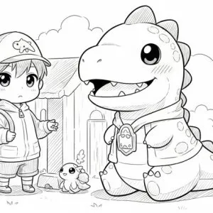 Desenho de dinossauro para colorir 59