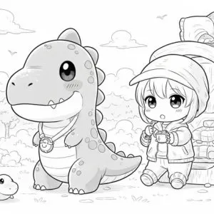Desenho de dinossauro para colorir 60