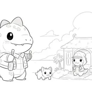 Desenho de dinossauro para colorir 63