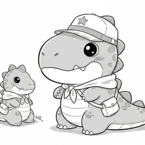 Desenho de dinossauro para colorir 64