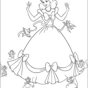 Desenho da Cinderela para colorir 50